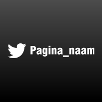 Social media sticker met uitgesneden tekst en Twitter logo