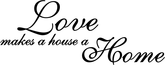 Muursticker Love makes a House a Home