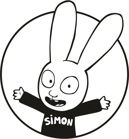 Muursticker Simon het super konijn