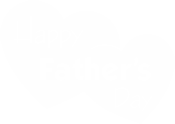 Raamsticker Happy Father's Day in 2 hartjes