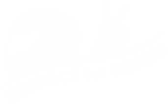 Autosticker Respect for Bikers met motorhelm en motorgroet