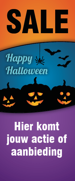 Etalage banner Sale Halloween met eigen tekst