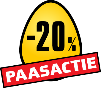 Raamsticker 20% in ei paasactie
