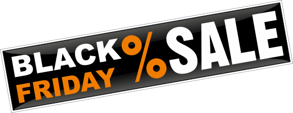 Raamsticker Black Friday Sale met procentteken