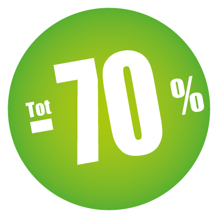 Raamsticker korting rond wit-groen