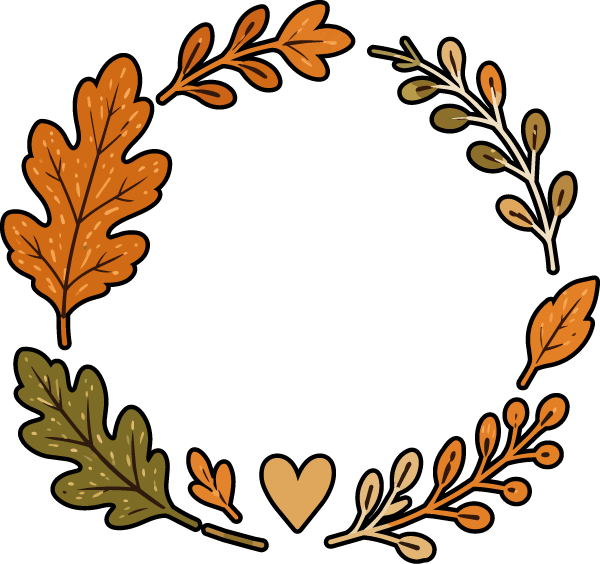 Raamsticker Herfstkrans met Hallo herfst