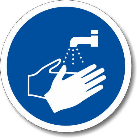 Corona Pictogram handen wassen verplicht