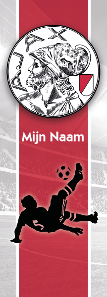 Behang banner Oud logo Ajax, gepersonaliseerd met eigen naam