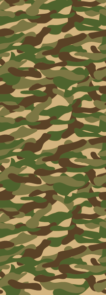 Behang banner Camouflage patroon fijn in groen-beige-bruin