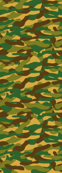 Behang banner Camouflage patroon fijn in groen-geel-bruin