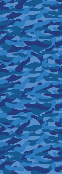 Behang banner Camouflage patroon fijn in blauwe tinten