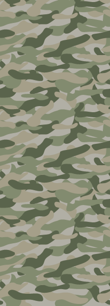 Behang banner Camouflage patroon fijn in groen-grijze tinten