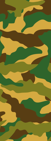 Behang banner Camouflage patroon grof in groen-geel-bruin