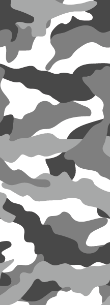 Behang banner Camouflage patroon grof met wit en grijze tinten