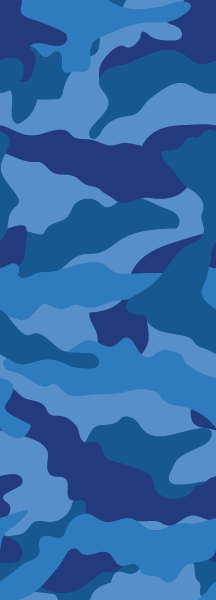 Behang banner Camouflage patroon grof in blauwe tinten