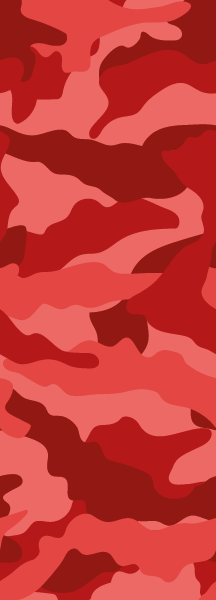 Behang banner Camouflage patroon grof in rode tinten