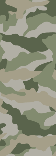 Behang banner Camouflage patroon grof in groen-grijze tinten