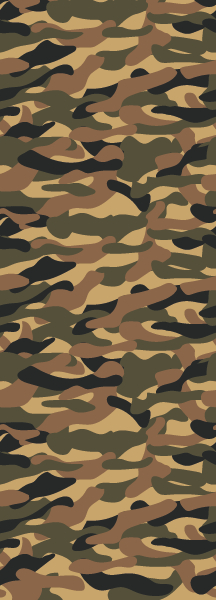 Behang banner Camouflage patroon fijn in groen-bruin-beige-zwart