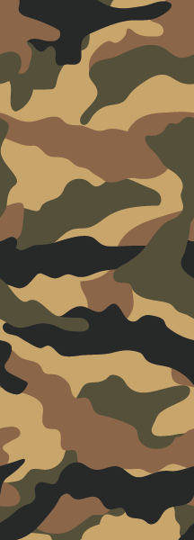 Behang banner Camouflage patroon grof in groen-bruin-beige-zwart
