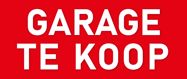 Sticker Garage te koop