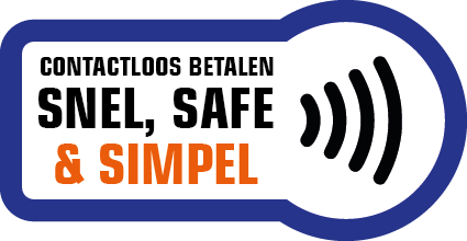 Sticker Contactloos betalen snel, safe en simpel