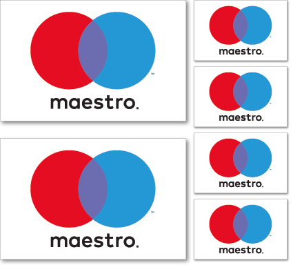 Sticker set met 6 Maestro logo's