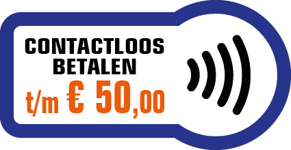 Sticker Contactloos betalen tot en met 50 Euro