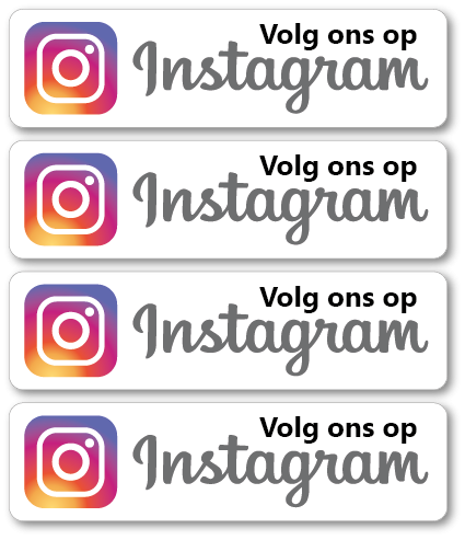 Sticker set met 4 volg ons op Instagram stickers