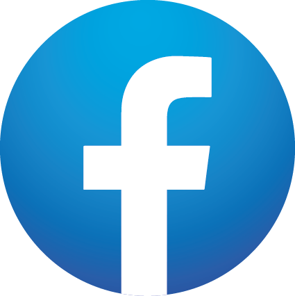 Sticker Facebook logo in cirkel full color