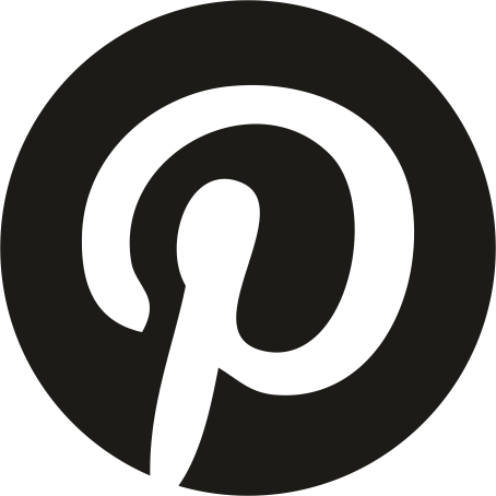Sticker Pinterest logo uitgesneden