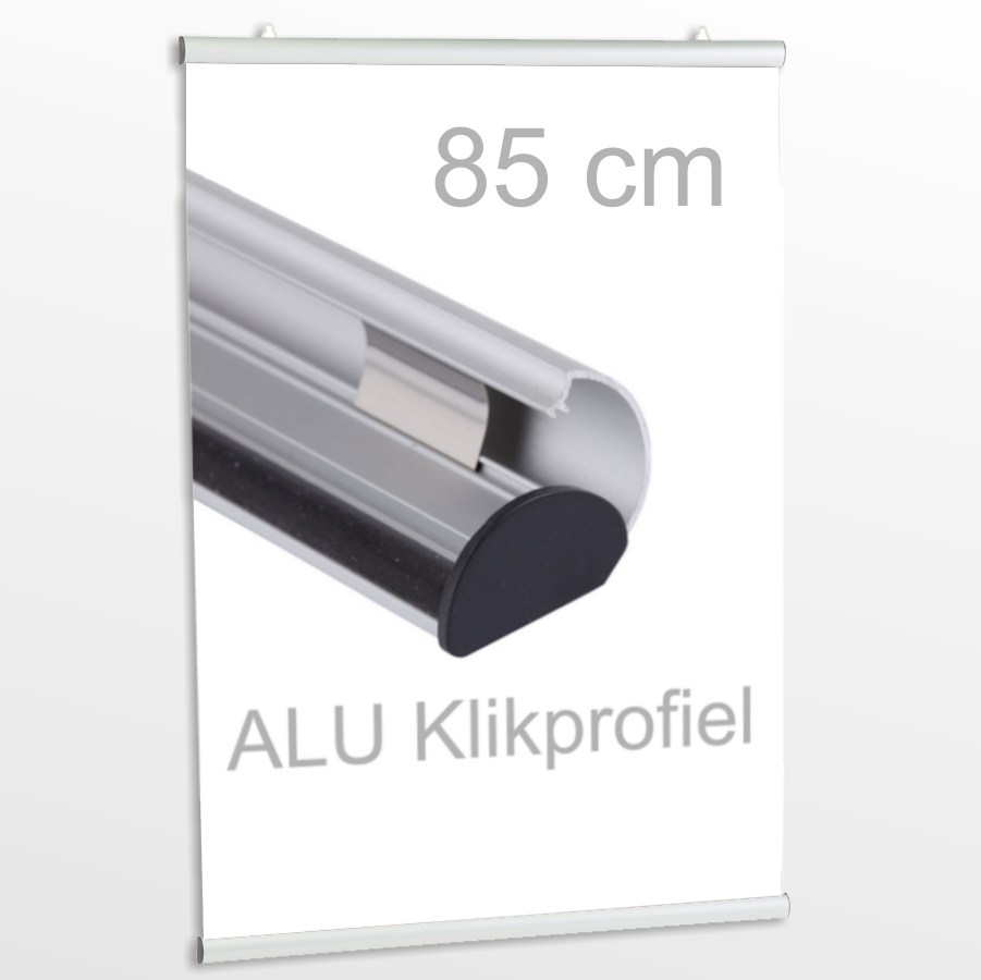 Accessoires Set van 2 aluminium klikprofielen van 85 cm inclusief oogjes
