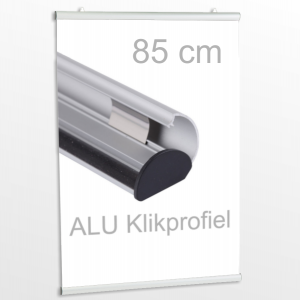 Set van 2 aluminium klikprofielen van 85 cm inclusief oogjes