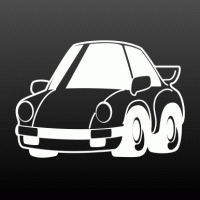 cartoon porsche