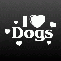 I love dogs en hartjes