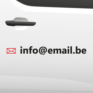 sticker met e-mail adres en pictogram