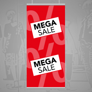 Mega Sale met achtergrondkleur naar keuze