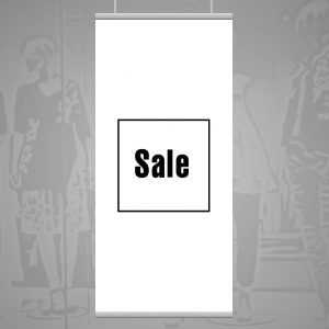 Sale in vierkant en gekleurde achtergrond