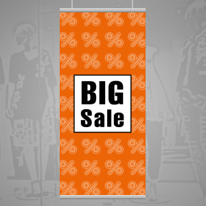BIG Sale in vierkant en gekleurde achtergrond met procenttekens