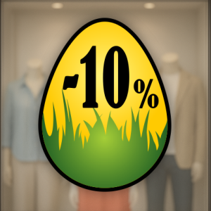 10% in paasei met gras