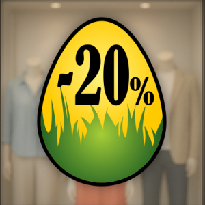 20% in paasei met gras