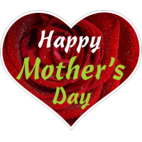 Happy Mother's Day in hartje met roos