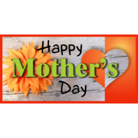 Happy Mother's Day met oranje bloem Dahlia