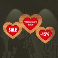 Valentine's Day SALE met percentage naar keuze