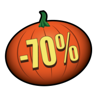 Halloween pompoen met percentage naar keuze
