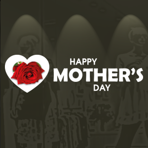 Roos in hart en Happy Mother's Day