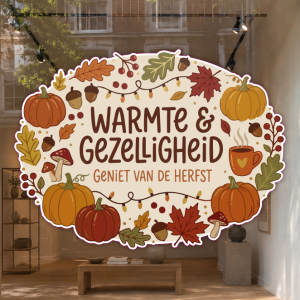 Warmte en gezelligheid geniet van de herfst met paddenstoelen eikeltjes pompoenen bladeren