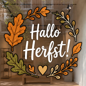 Herfstkrans met Hallo herfst