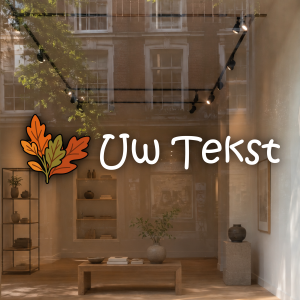 gekleurde herfstbladeren met eigen tekst