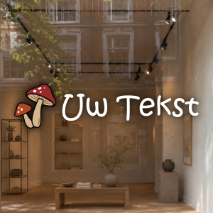 paddenstoelen in kleur met eigen tekst uitgesneden