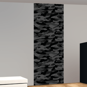 Camouflage patroon fijn in grijs en zwart